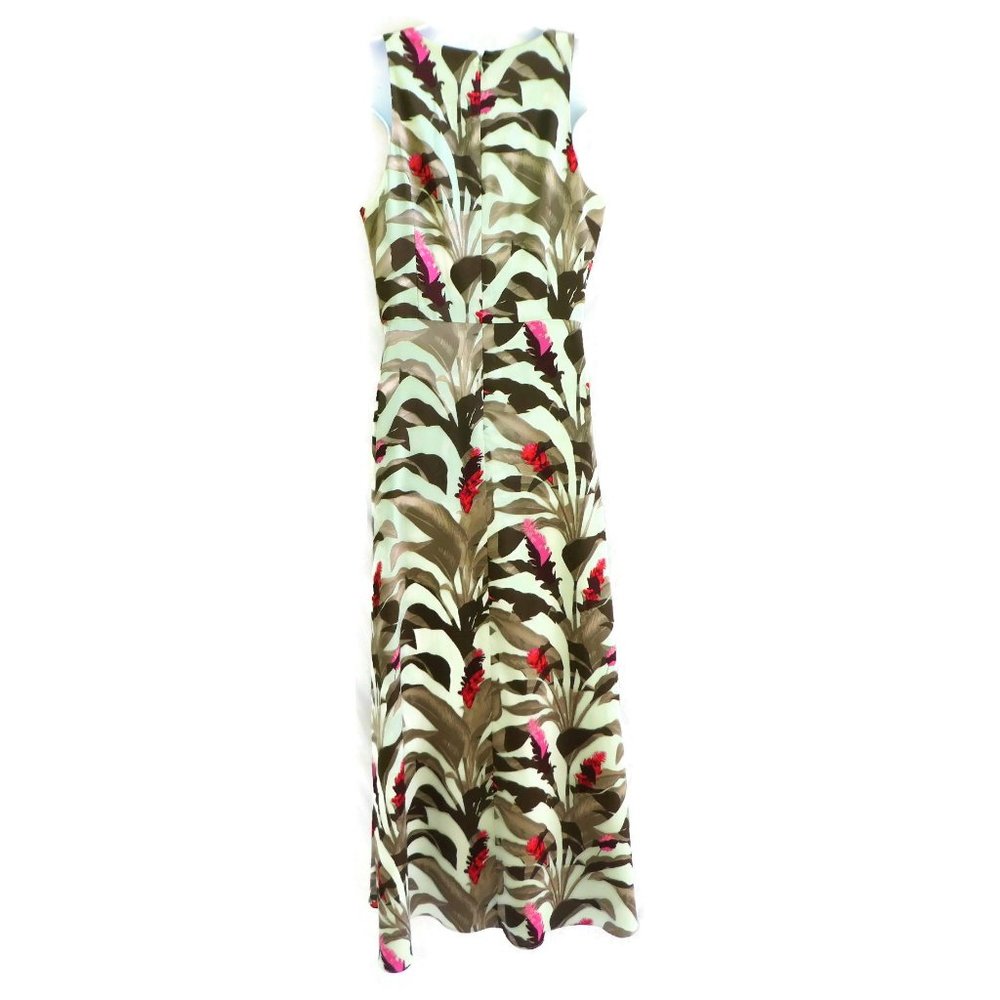 Banana Republic Dress Maxi Lined Fit Flare Botanical Floral 10 - Picture 8 of 12